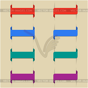 Set of colored bookmarks,  - vector image