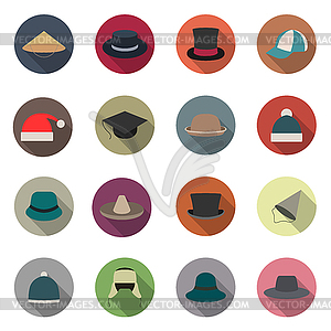 Icons hats,  - vector clip art