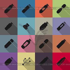 Icons flash drive,  - vector image