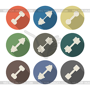 Icons dumbbell,  - vector image