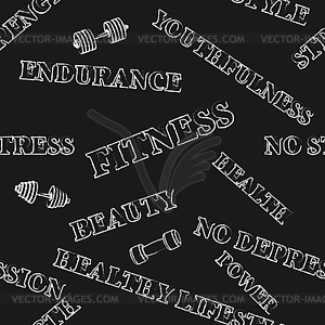 Seamless background fitness,  - vector clipart