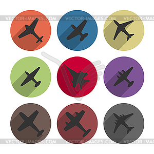 Icons airplanes,  - vector image