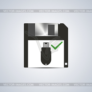 Icon successful write,  - vector clip art