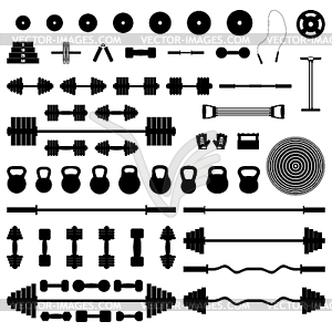 Set of sports equipment,  - vector image