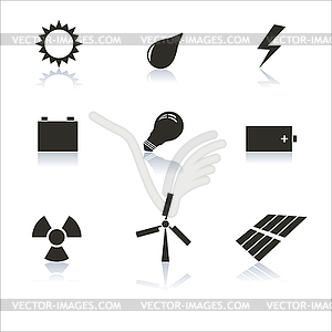 Icons energy  - vector clipart