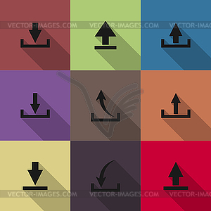 Icons download,  - vector clip art