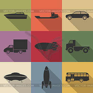 Transport icons,  - vector clipart