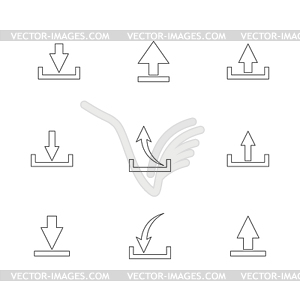 Icons download,  - vector image