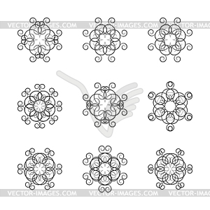 Set of circular ornaments,  - vector clip art