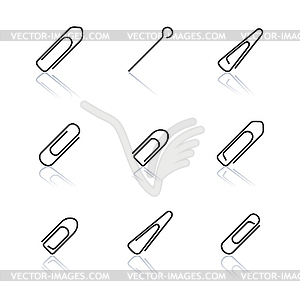 Icons clip of thin lines,  - vector clipart / vector image