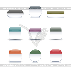 Two-color buttons,  - vector clip art