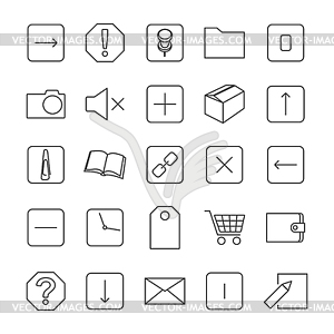 Icons of thin lines,  - vector clipart