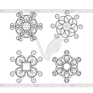 Set of circular ornaments,  - royalty-free vector clipart