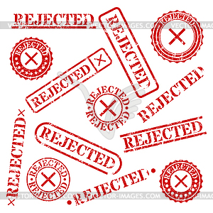 Stamps rejected,  - vector image