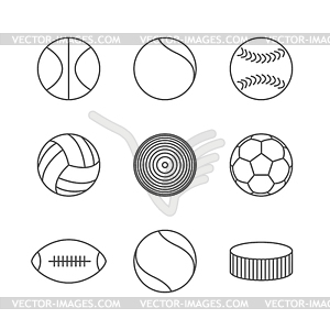 Icons balls,  - vector clip art