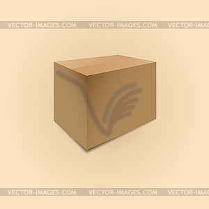 Cardboard box  - color vector clipart