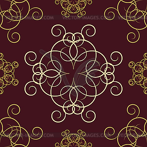 Seamless background with ornaments, - vector image