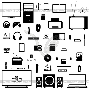 Set of digital devices,  - vector clipart