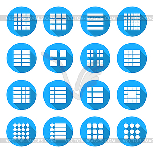 Icons menu list, - vector image