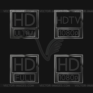 High definition signs, - vector image