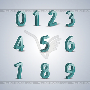 Volumetric numerals,  - vector image