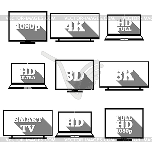 High definition icons, - vector clipart