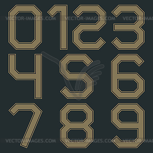 Set of numbers,  - vector clipart