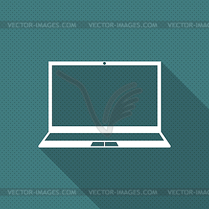 Icon laptop,  - vector clipart