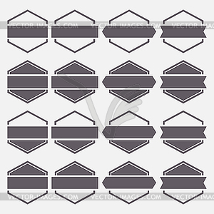 Set hexagonal emblem, - vector clip art