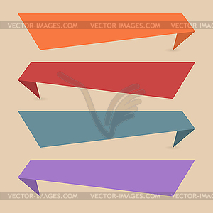 Set of paper banners,  - vector clipart