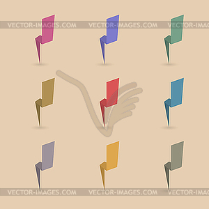 Lightning Set, - royalty-free vector clipart