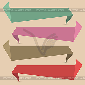 Set of paper banners,  - vector image