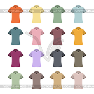 Set of colored t-shirts, - vector clipart