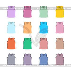 Set of colored tank top,  - vector clipart