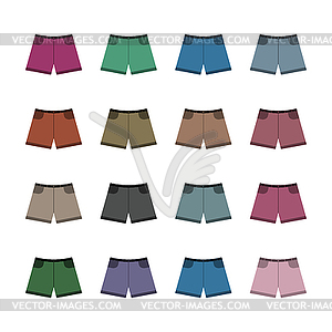 Set of colored shorts,  - vector image