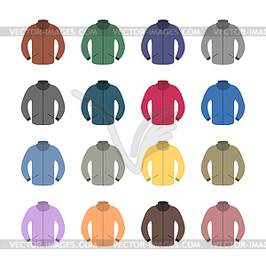 Set of colored tracksuits,  - vector image