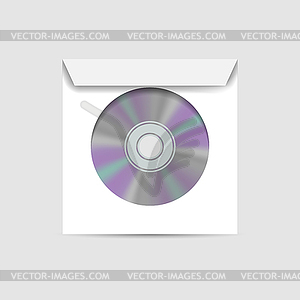 Envelope for CD with window,  - stock vector clipart