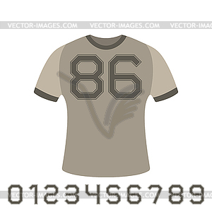 Set of numbers, - vector image