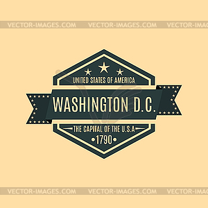 Hexagonal emblem, - vector image