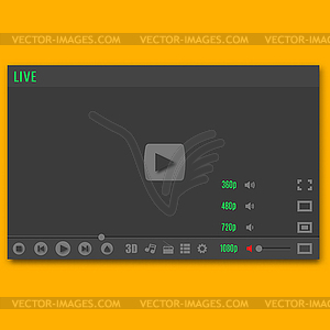 Video player,  - vector clipart