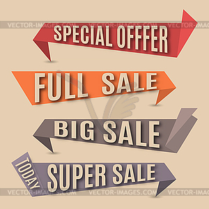 Set of sale banner,  - vector image