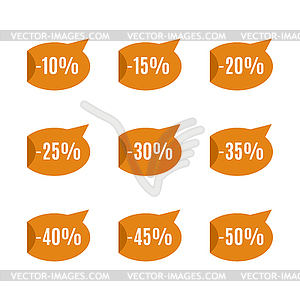 Set of discount labels,  - vector image