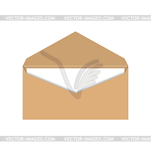 Yellow envelope with letter,  - vector image
