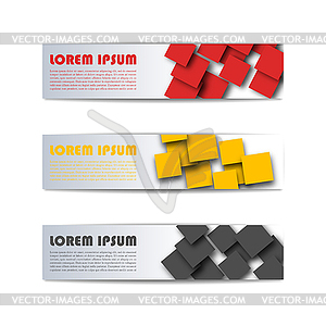 Set of web banners, - vector clip art