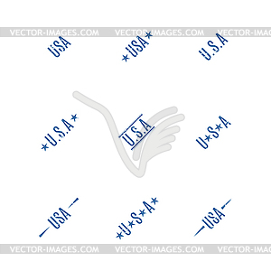 USA grunge stamps,  - vector image