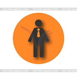 Round icon biznessmen,  - vector clipart