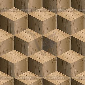 Бесшовные узор из деревянных кубиков, - клипарт в векторном формате