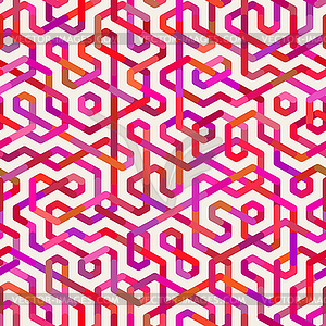 Seamless Multicolor Irregular Lines Pattern - vector clip art