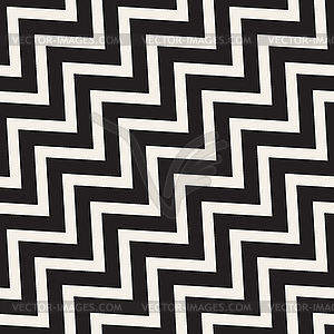 Seamless Black and White ZigZag Diagonal Lines - vector image