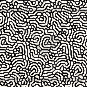 Seamless Black and White Organic Lines Pattern - royalty-free vector image